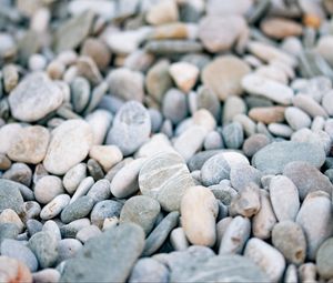 Preview wallpaper pebbles, stones, gray, macro, beach