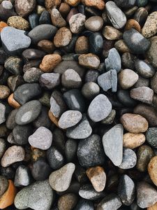 Preview wallpaper pebbles, stones, gray, brown, texture