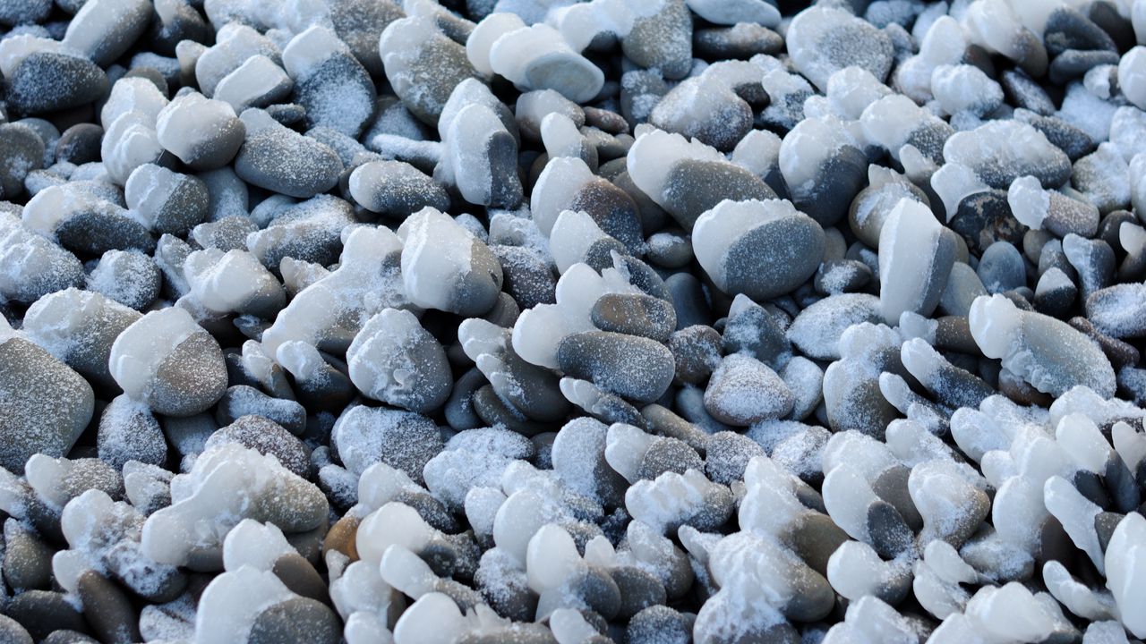 Wallpaper pebbles, stones, relief, ice
