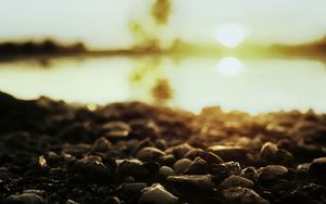 Preview wallpaper pebbles, stones, shore, blur