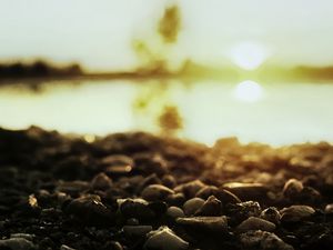 Preview wallpaper pebbles, stones, shore, blur