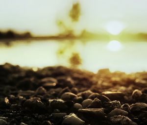 Preview wallpaper pebbles, stones, shore, blur