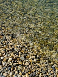 Preview wallpaper pebbles, stones, waves, water