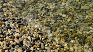 Preview wallpaper pebbles, stones, waves, water