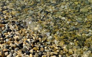 Preview wallpaper pebbles, stones, waves, water