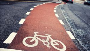 Preview wallpaper pedestrian crossing, road, bike, marking