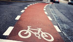 Preview wallpaper pedestrian crossing, road, bike, marking