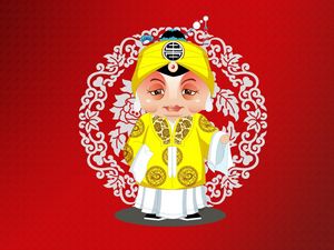 Preview wallpaper peking opera characters, costumes, paint, graphics
