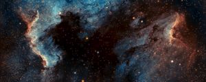 Preview wallpaper pelican nebula, nebula, glow, stars, space