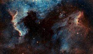 Preview wallpaper pelican nebula, nebula, glow, stars, space