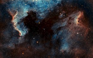 Preview wallpaper pelican nebula, nebula, glow, stars, space