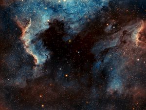 Preview wallpaper pelican nebula, nebula, glow, stars, space