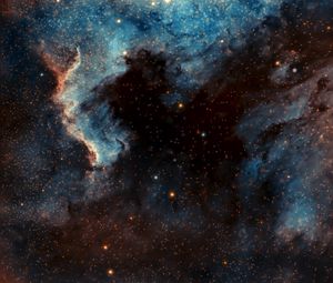 Preview wallpaper pelican nebula, nebula, glow, stars, space