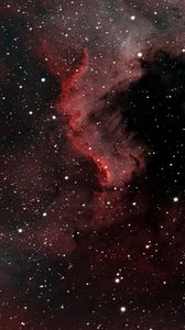 Preview wallpaper pelican nebula, nebula, stars, space, red