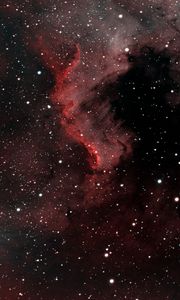 Preview wallpaper pelican nebula, nebula, stars, space, red