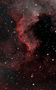 Preview wallpaper pelican nebula, nebula, stars, space, red