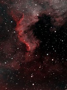 Preview wallpaper pelican nebula, nebula, stars, space, red