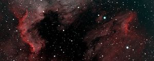 Preview wallpaper pelican nebula, nebula, stars, space, red