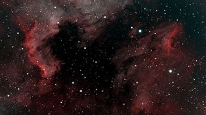 Preview wallpaper pelican nebula, nebula, stars, space, red