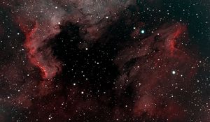 Preview wallpaper pelican nebula, nebula, stars, space, red