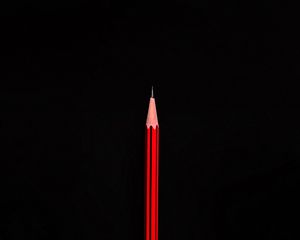 Preview wallpaper pencil, darkness, minimalism, red