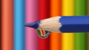 Preview wallpaper pencil, drop, stripes, reflection