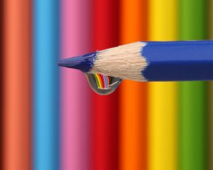 Preview wallpaper pencil, drop, stripes, reflection
