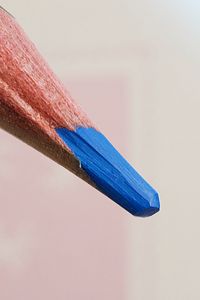 Preview wallpaper pencil, lead, wooden, macro, blue