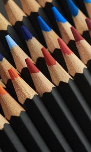 Preview wallpaper pencils, black, colorful, macro