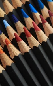 Preview wallpaper pencils, black, colorful, macro