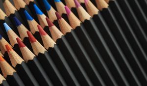 Preview wallpaper pencils, black, colorful, macro