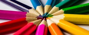 Preview wallpaper pencils, circle, colorful