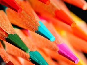 Preview wallpaper pencils, colorful, bright, creativity