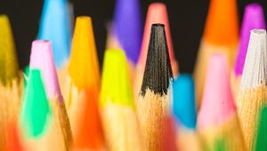 Preview wallpaper pencils, colorful, macro, blur