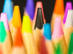 Preview wallpaper pencils, colorful, macro, blur