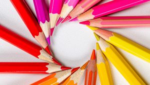 Preview wallpaper pencils, colorful, macro, circle