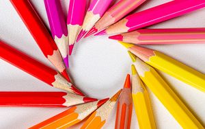 Preview wallpaper pencils, colorful, macro, circle