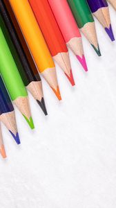 Preview wallpaper pencils, colorful, macro, wooden, white