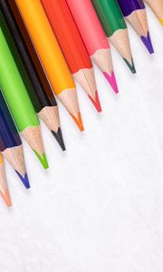 Preview wallpaper pencils, colorful, macro, wooden, white