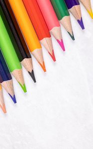 Preview wallpaper pencils, colorful, macro, wooden, white