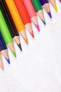 Preview wallpaper pencils, colorful, macro, wooden, white