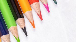 Preview wallpaper pencils, colorful, macro, wooden, white