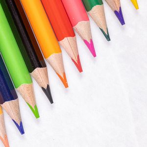 Preview wallpaper pencils, colorful, macro, wooden, white