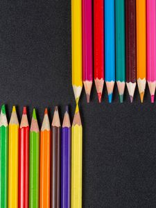 Preview wallpaper pencils, colorful, sharp, macro