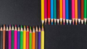 Preview wallpaper pencils, colorful, sharp, macro