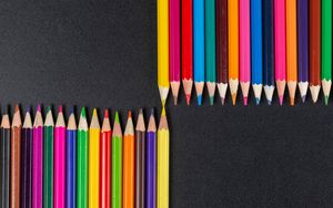 Preview wallpaper pencils, colorful, sharp, macro