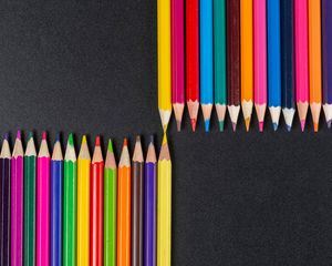 Preview wallpaper pencils, colorful, sharp, macro