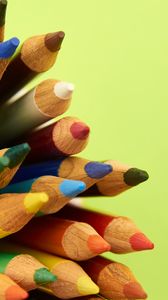 Preview wallpaper pencils, colorful, wooden, macro