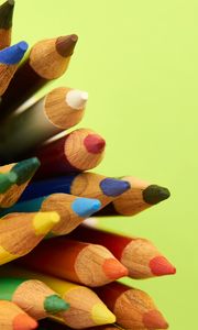 Preview wallpaper pencils, colorful, wooden, macro