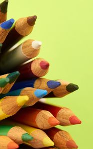 Preview wallpaper pencils, colorful, wooden, macro